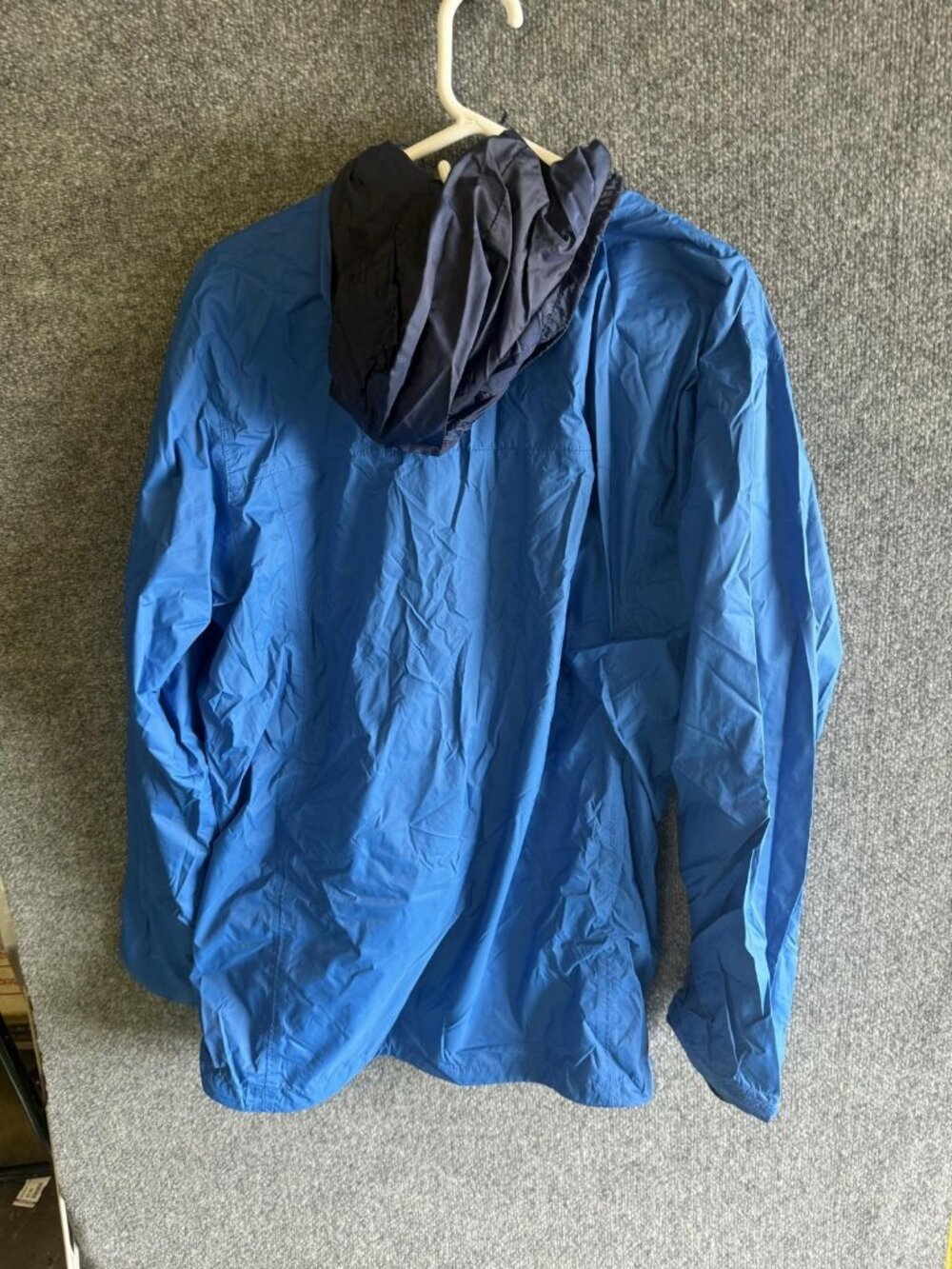 Columbia Jacket Mens LT Blue Hooded Rain Coat Full Zip Lightweight Lined Outdoor - Picture 5 of 7
